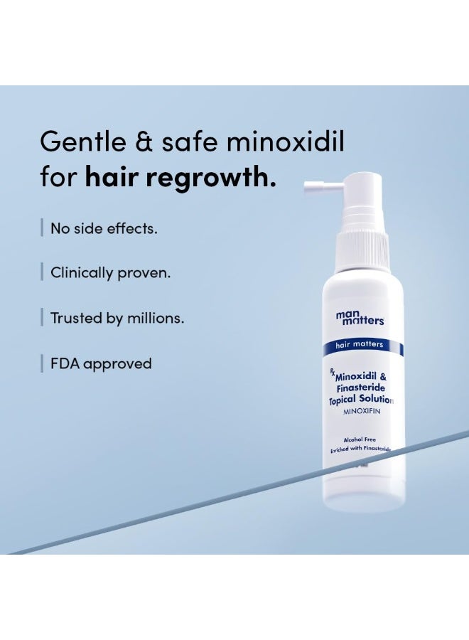 مان ماترز محلول مان ماترز بتركيز 5% مينوكسيديل + 0.1% فيناسترايد 60 مل | لعلاج تساقط الشعر وتحفيز نموه | (عبوة من 3 قطع) - Image 3